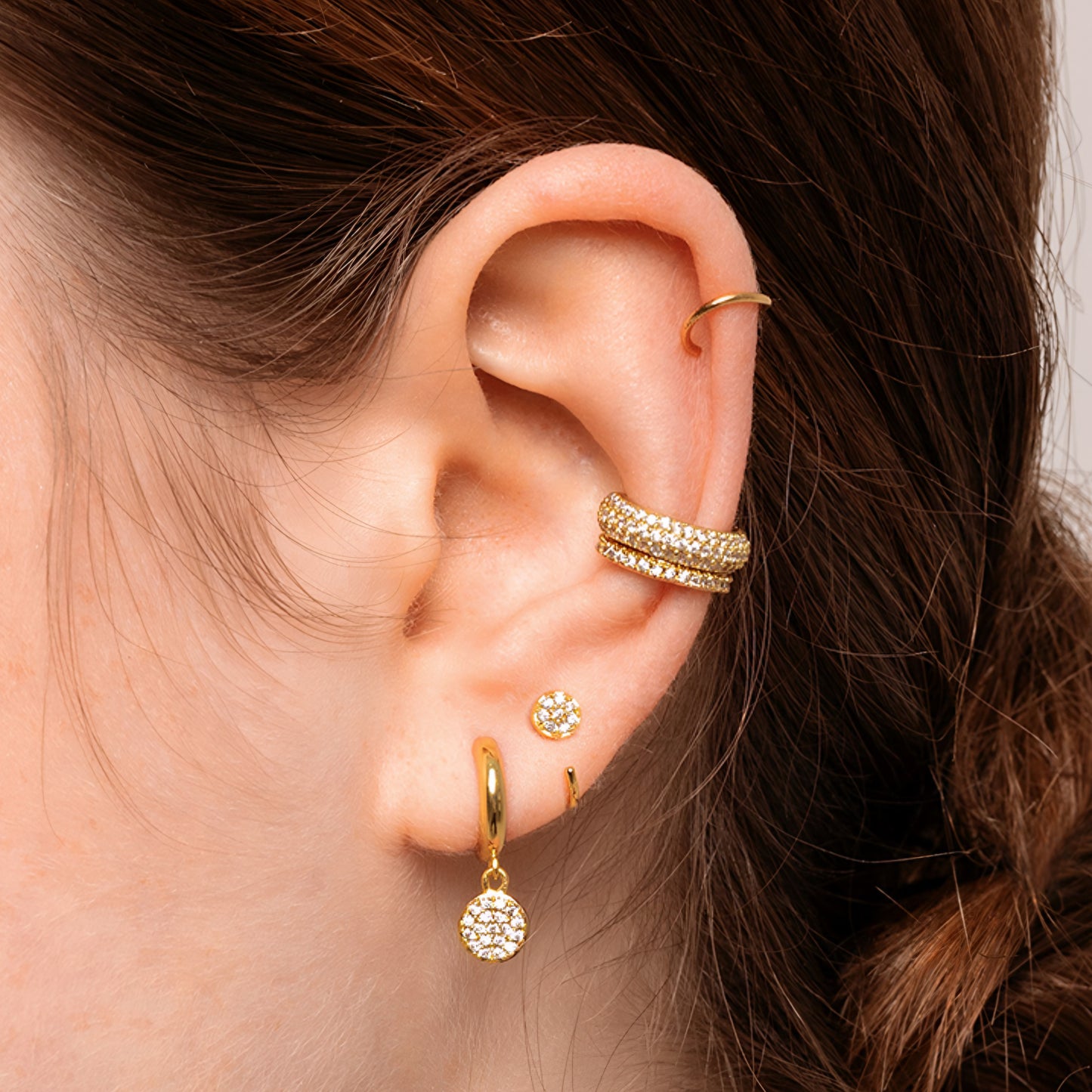 Single Earring Round Set - Kalopsia Accessories