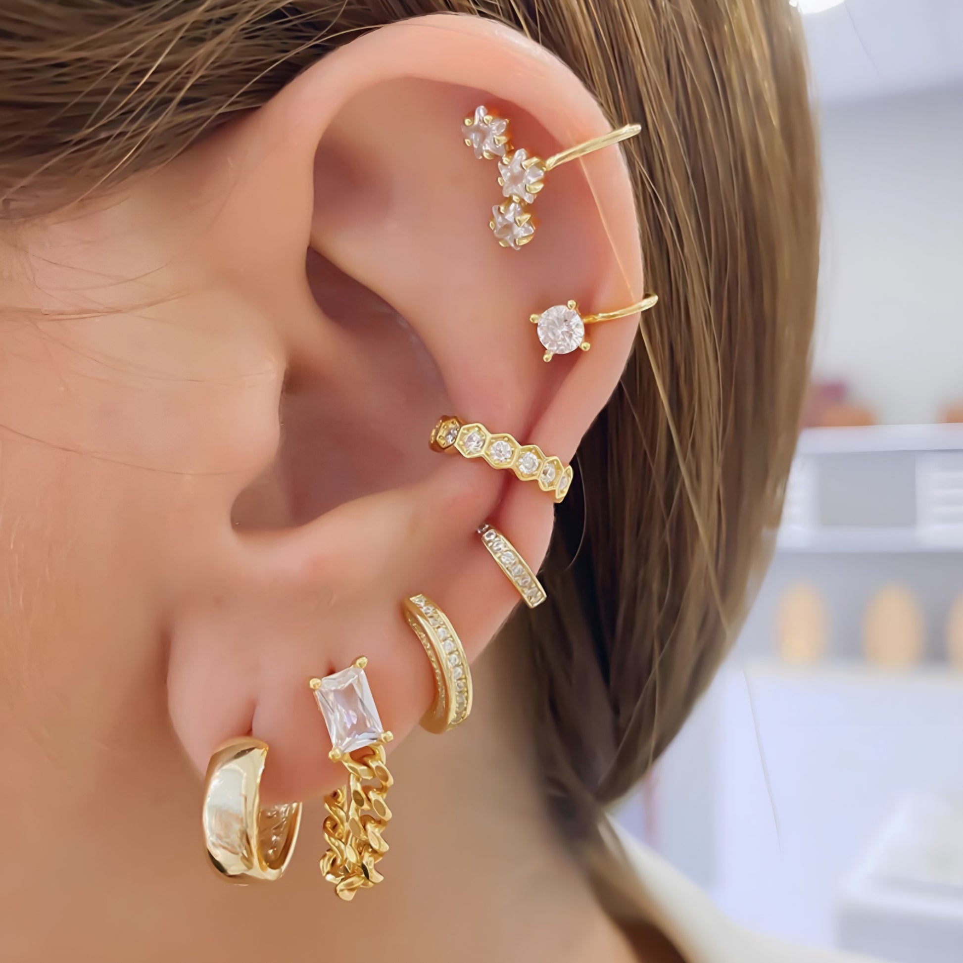 Single Earring Chain Set - Kalopsia Accessories