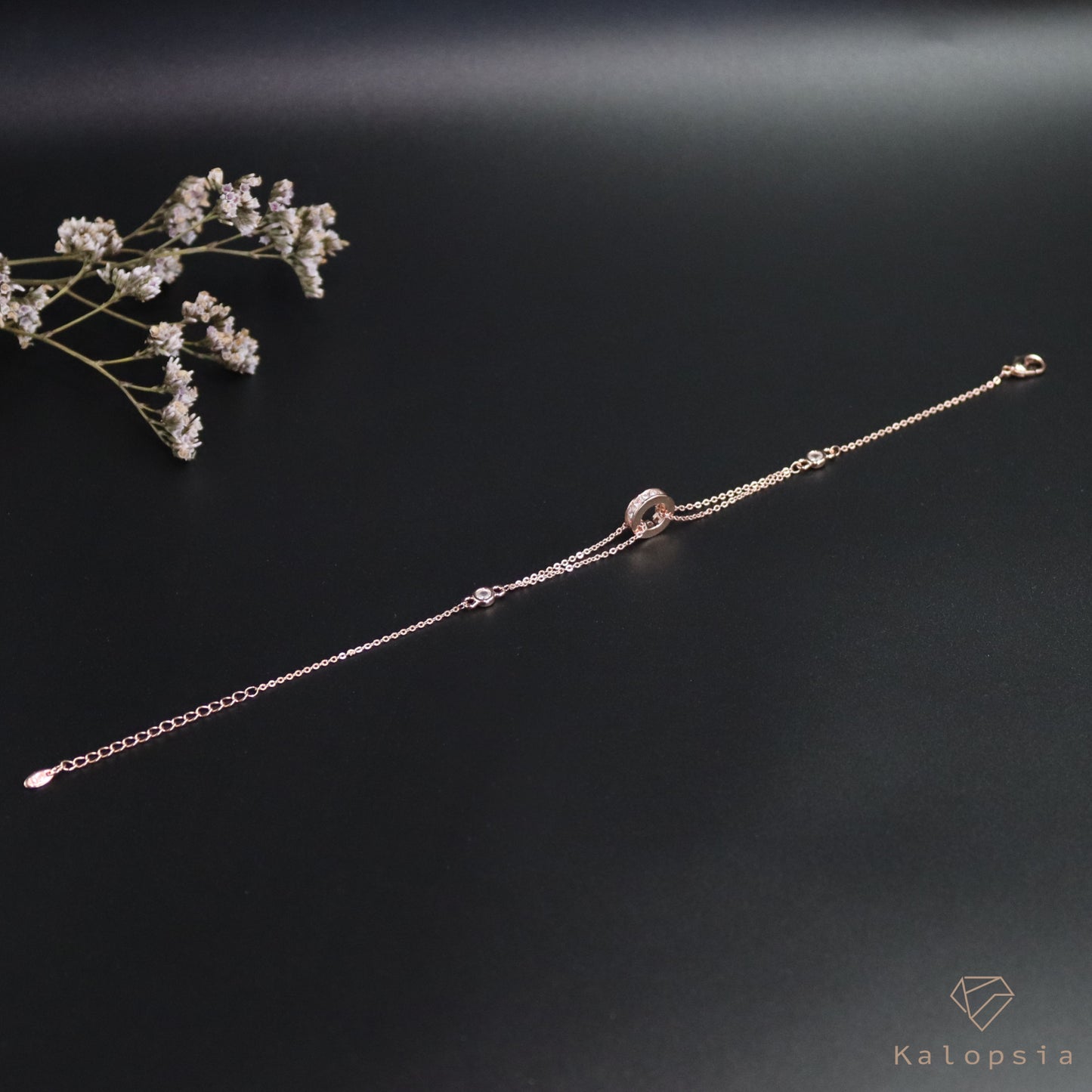Rose Gold Link Chain Bracelet - Kalopsia Accessories