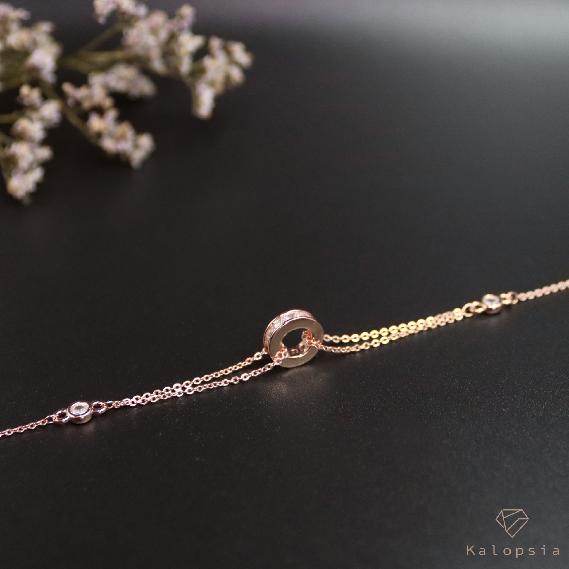 Rose Gold Link Chain Bracelet - Kalopsia Accessories