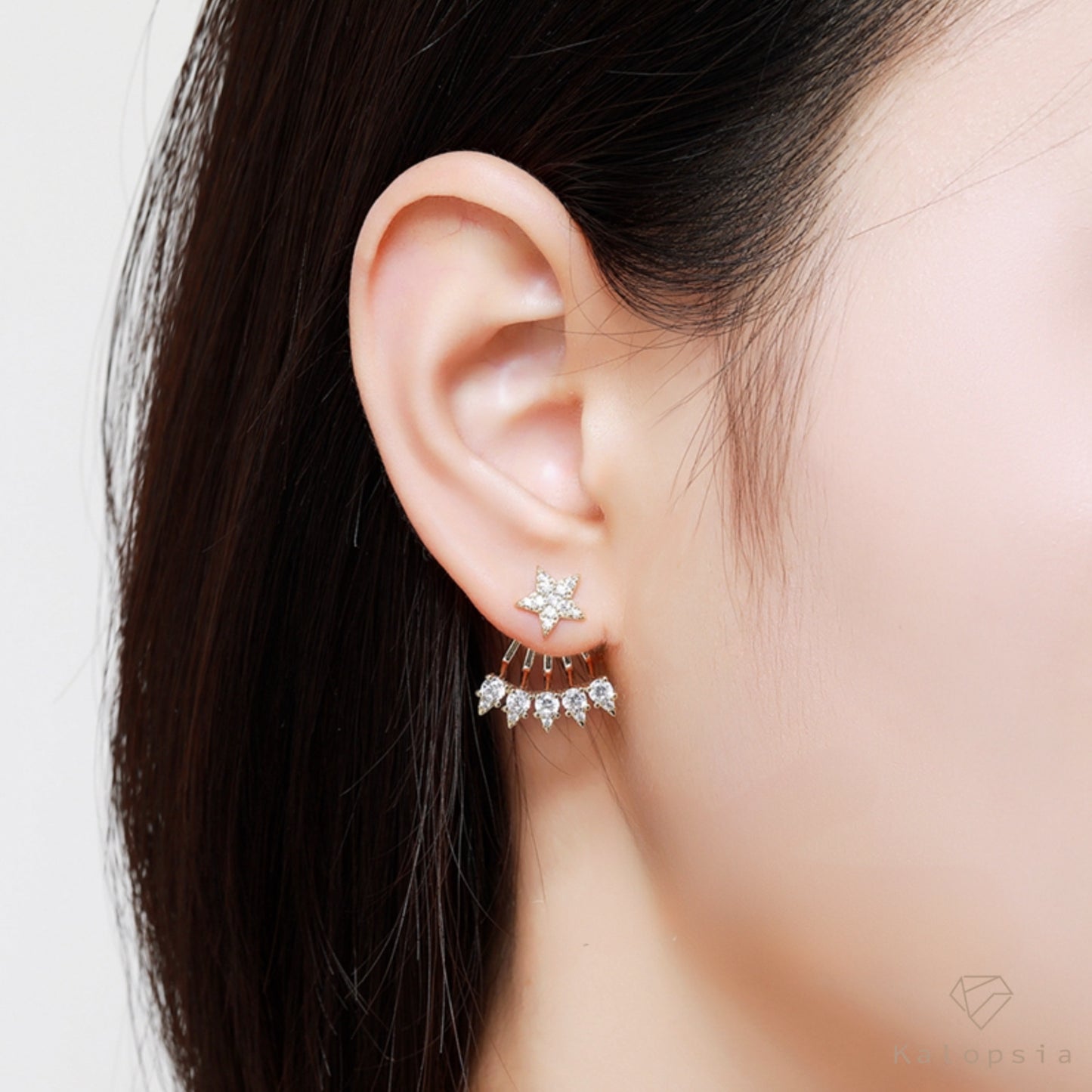 Pentagram Stud Earring - Kalopsia Accessories