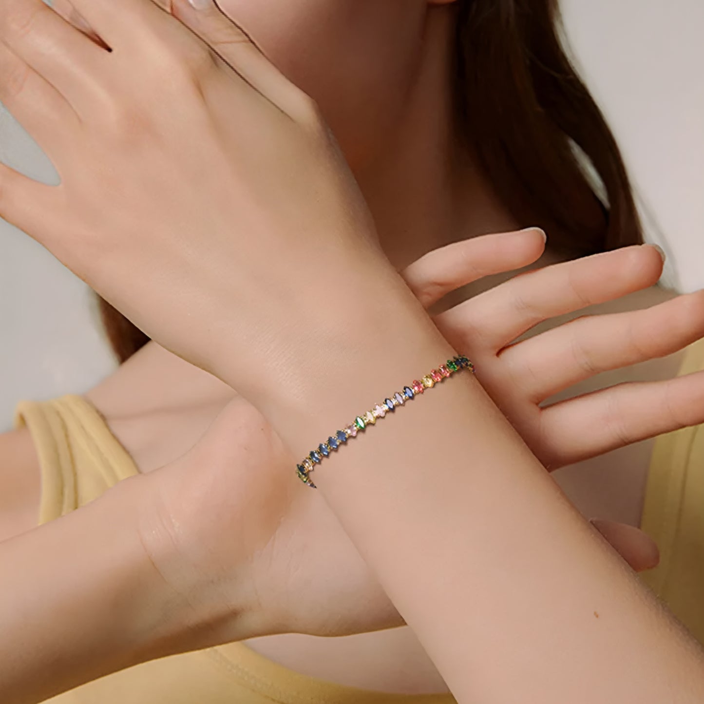 Multicolor Tennis Bracelet - Kalopsia Accessories