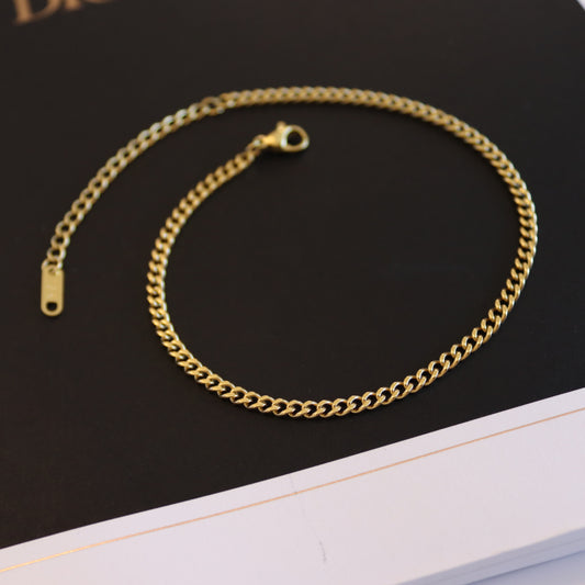 Curb Chain Anklet - Kalopsia Accessories