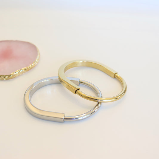 Tiff Design Lock Bangle - Kalopsia Accessories