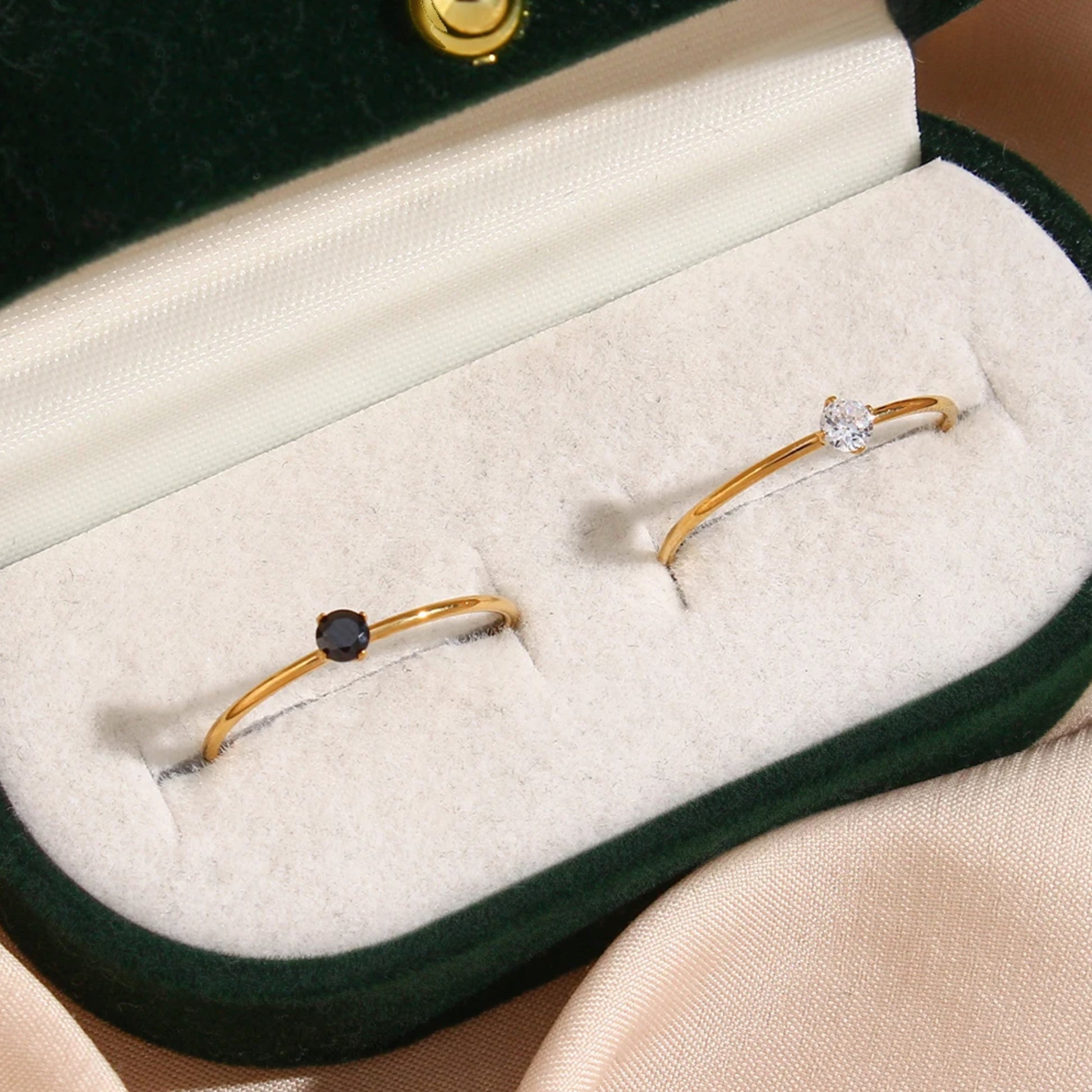 Tiny Micro Paved Ring - Kalopsia Accessories