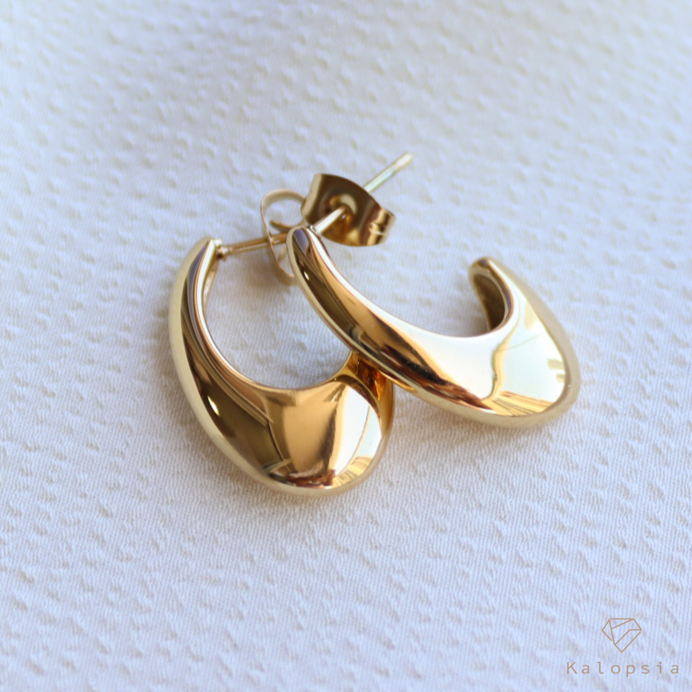 J Shape Earring - Kalopsia Accessories