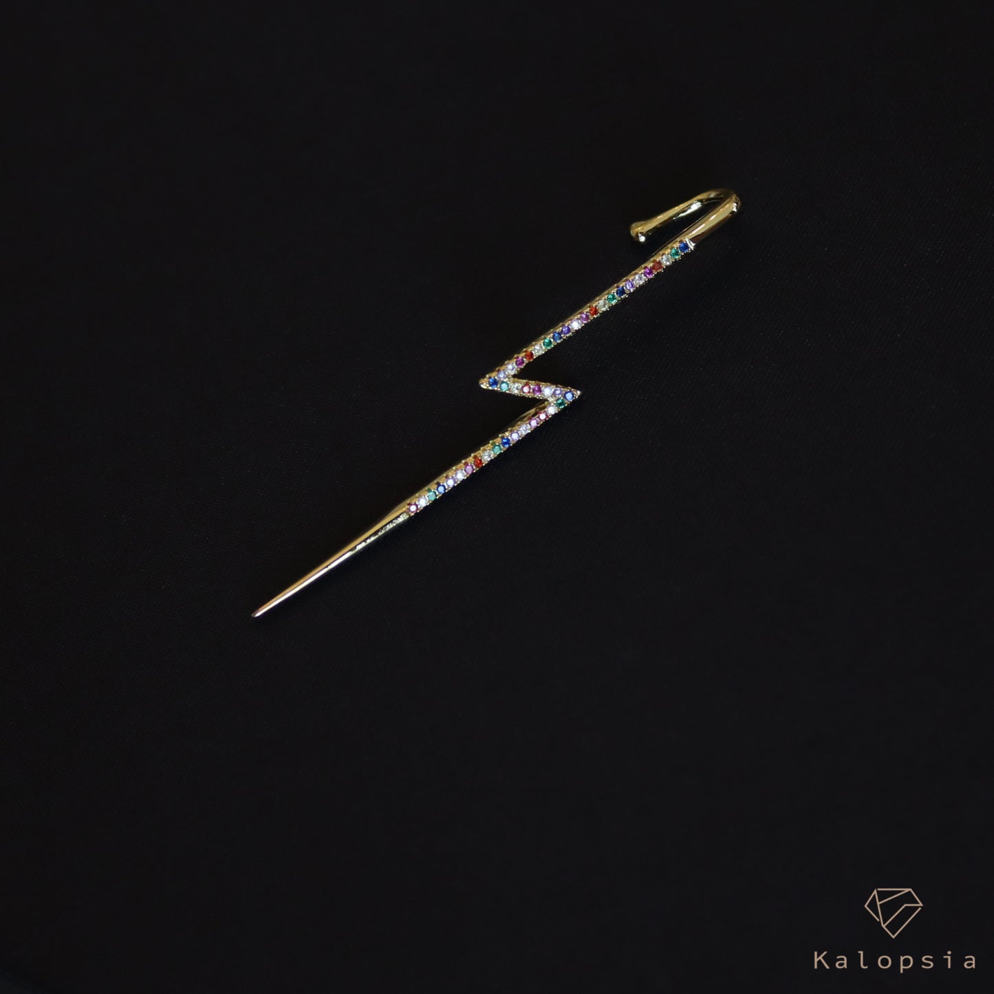 Multicolor Lightning Ear Cuff - Kalopsia Accessories