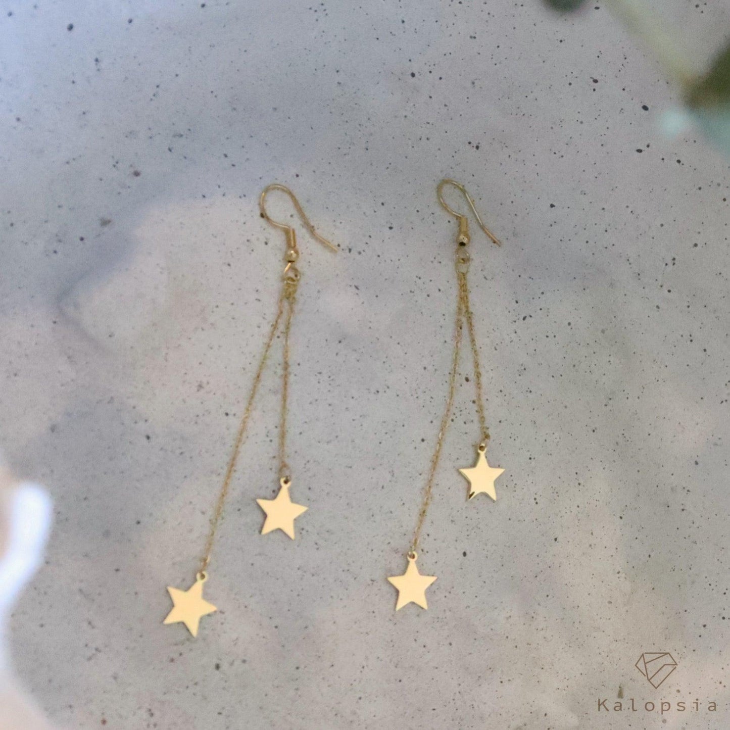 Double Star Earring Chain - Kalopsia Accessories