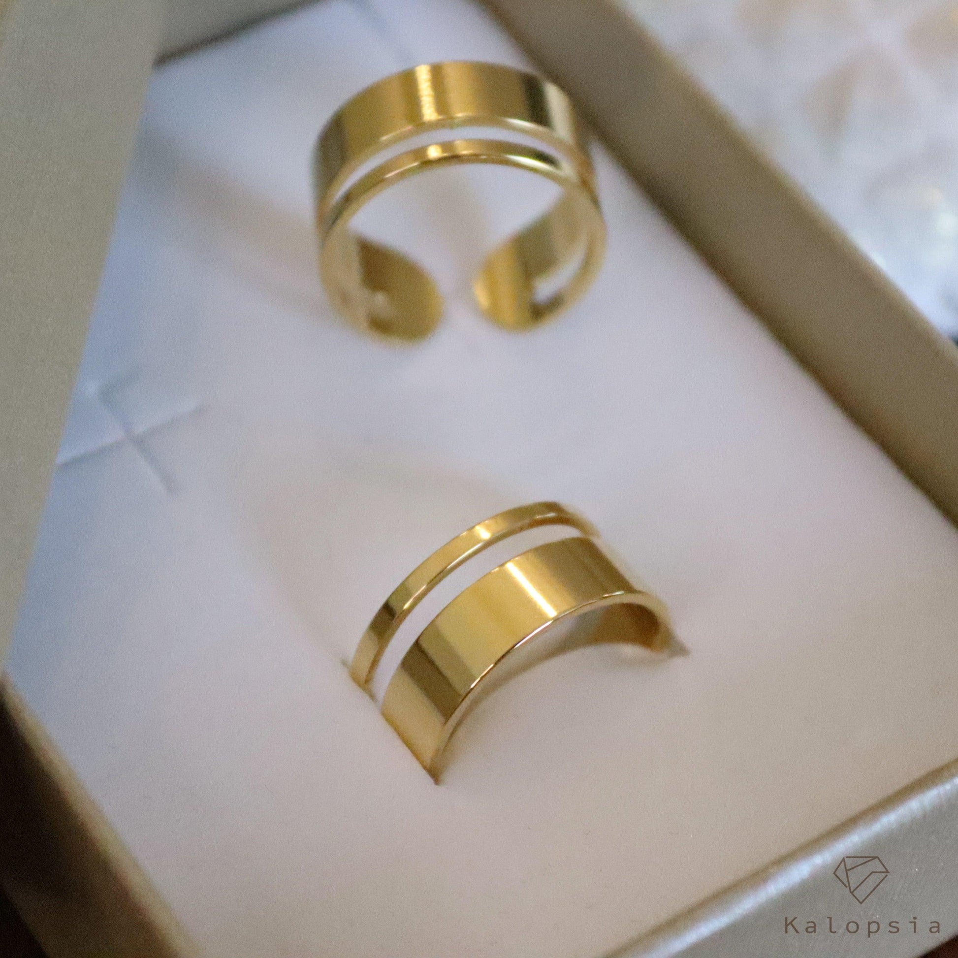 Double Design Ring - Kalopsia Accessories